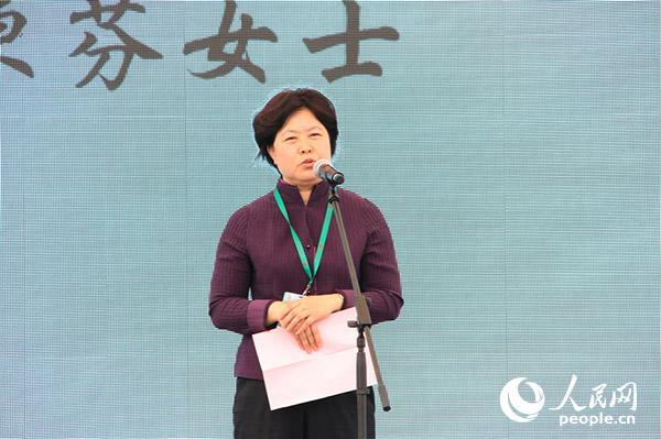 江蘇省旅游局副局長陳芬在啟動儀式上致辭。(攝影:辜雨晴)
