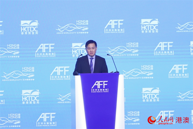 中國人民銀行行長潘功勝致辭。（人民網(wǎng) 吳宇揚揚 攝）