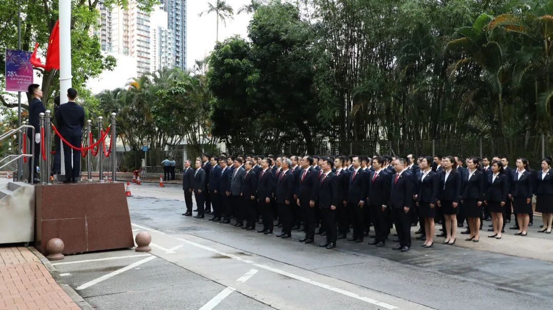 升國旗儀式現(xiàn)場。駐港國家安全公署供圖