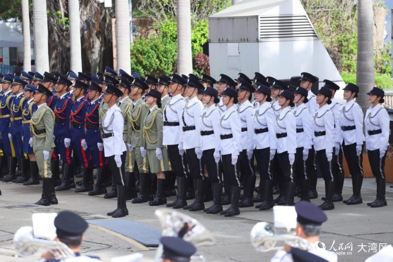 香港各紀律部隊儀仗隊。人民網(wǎng) 吳宇揚揚攝