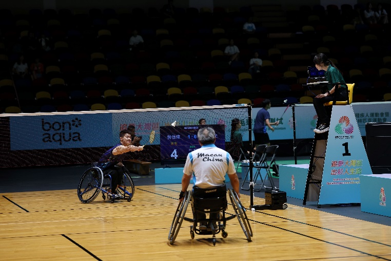 圖為運(yùn)動(dòng)員在比賽中。澳門賽區(qū)籌備辦供圖