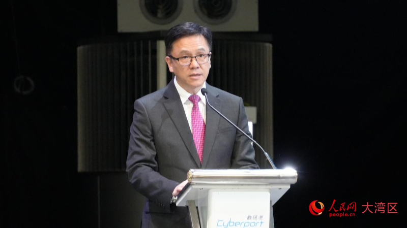 .香港特區(qū)政府創(chuàng)新科技及工業(yè)局局長孫東致辭。人民網 吳宇揚揚攝