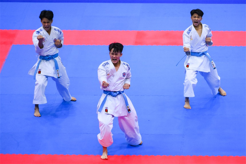 圖為廣東隊(duì)在比賽中。澳門特區(qū)政府體育局供圖