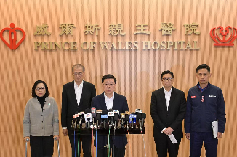 香港特區(qū)行政長(zhǎng)官會(huì)見媒體。香港特區(qū)政府新聞處供圖