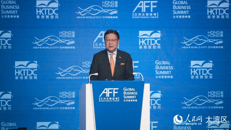 香港貿易發(fā)展局主席馬時亨致辭。人民網 吳宇揚揚攝